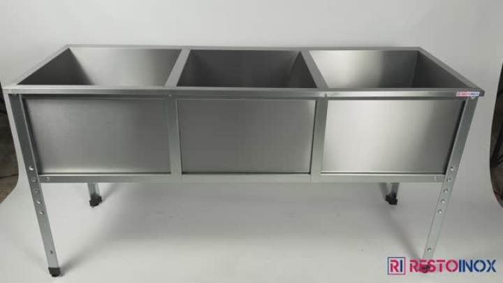 Ванна моечная трехсекционная RESTOINOX ВМС-36-ЭЦ