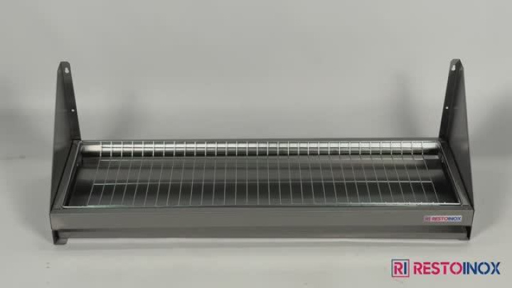 Полка навесная RESTOINOX ПСН-1-9/3 для сушки стаканов