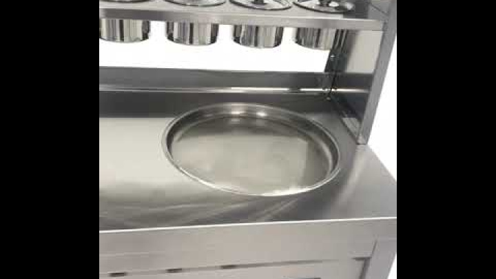 Фризер для ролл мороженого KCB-1Y Foodatlas (контейнеры, стол для топпингов, контроль температуры)