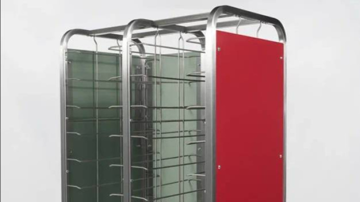 ТЕЛЕЖКА-ШПИЛЬКА ЗАКРЫТАЯ С 3-х СТОРОН АЛЮКОБОНДОМ ДЛЯ ПОДНОСОВ НА ПРУТКЕ ТШРЗППРА-12х2