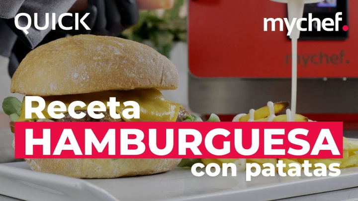 Hamburguesa con patatas en 3 minutos con Mychef QUICK