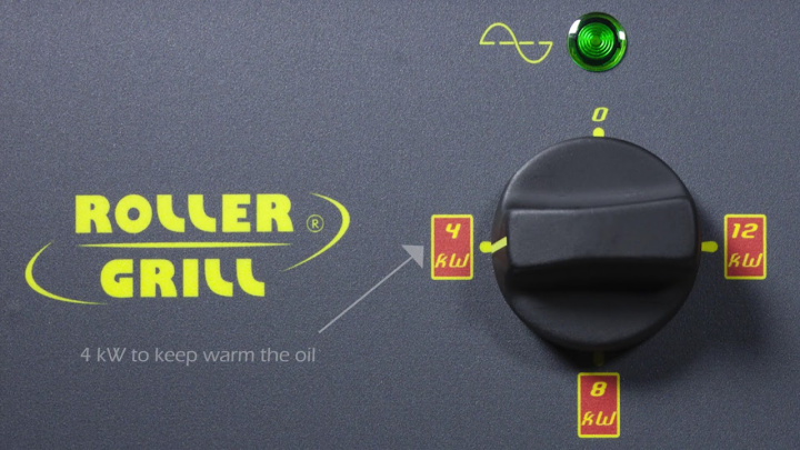 Electric deep fat fryer on cabinet - Roller Grill