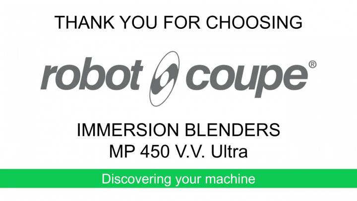 Robot-Coupe MP 450 V.V. Your machine