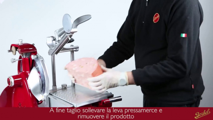 Berkel Volano - Posizionamento del prodotto e taglio