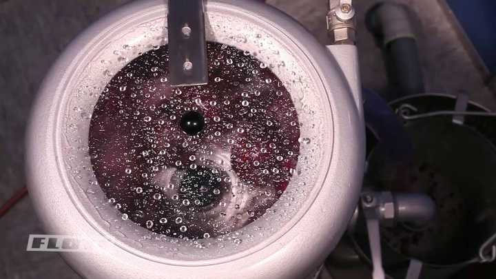 Gemüseschälmaschine (rote Beete) / Vegetable peeling machine (beet)